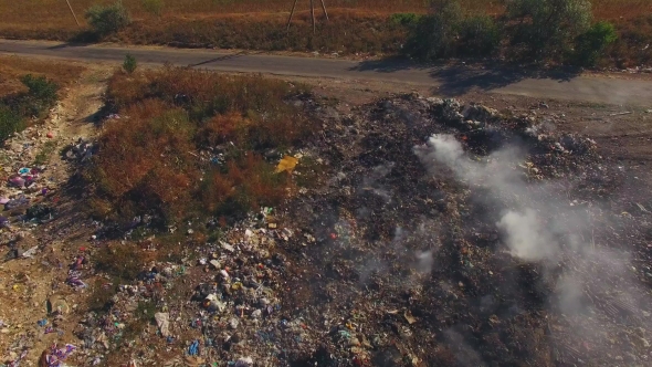 Burning Of Huge Wastes Dump