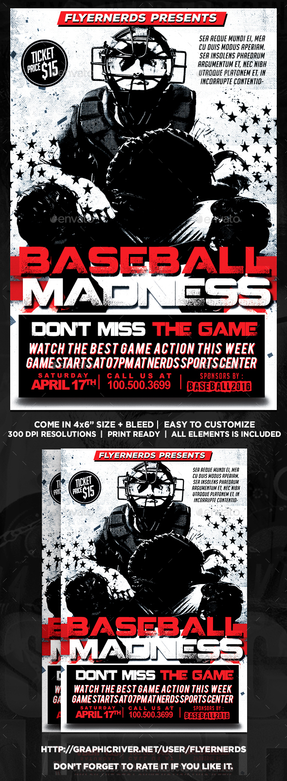Baseball Championships Sports Flyer - Sports Events