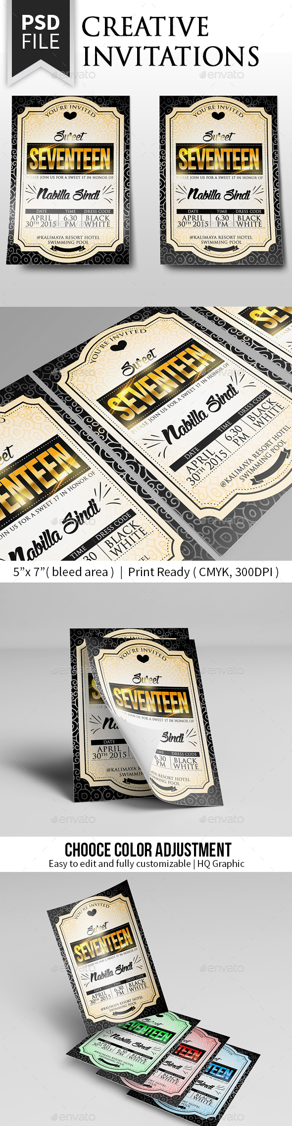 Elegant Invitation Card - Cards & Invites Print Templates