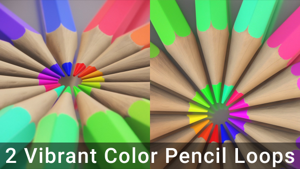 Vibrant Color Pencil Radial Loops, Motion Graphics | VideoHive