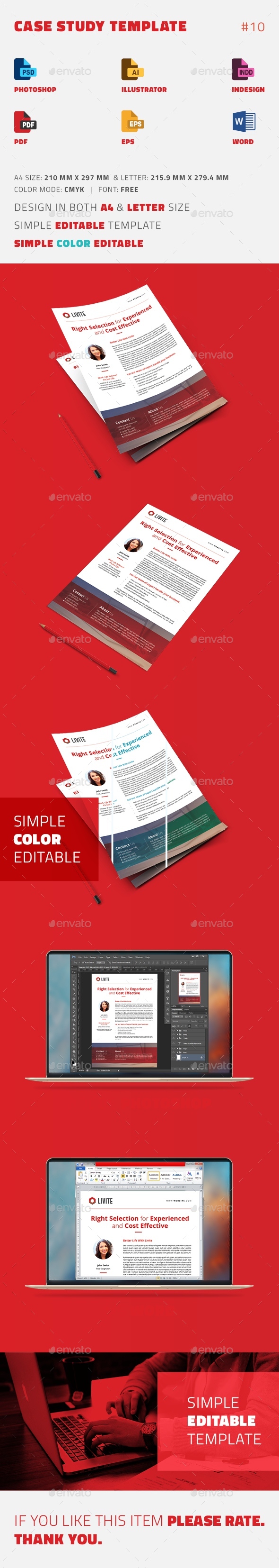 Case Study Template | Flyer - Newsletters Print Templates