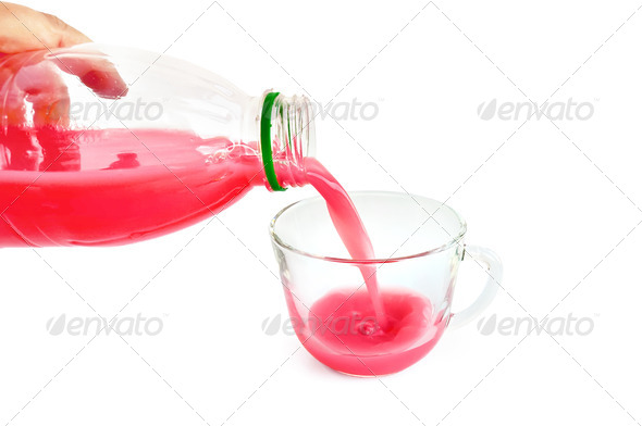Drink milk with juice - Stock Photo - Images