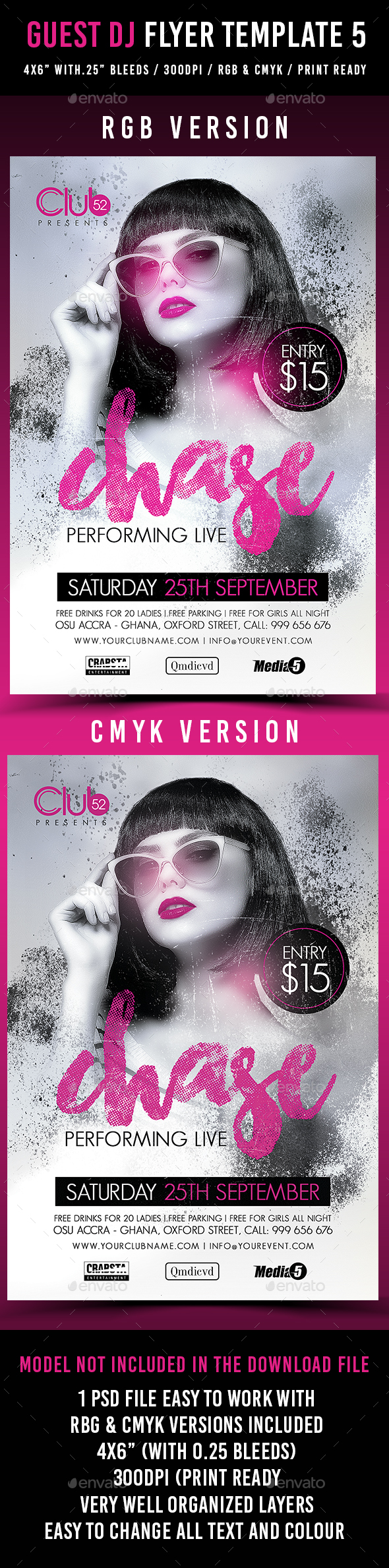 Guest Dj Flyer Template 5 - Clubs & Parties Events