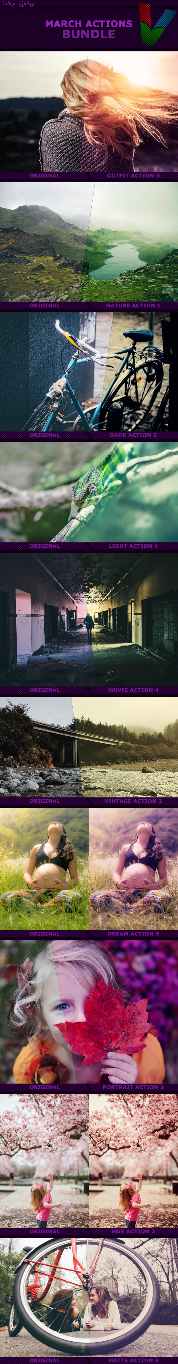 March Photoshop Actions BUNDLE
