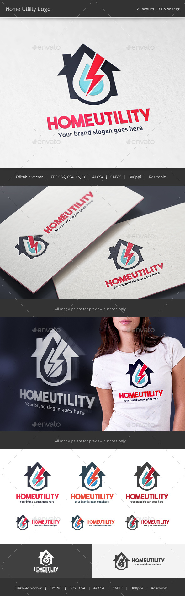 Home Utility Logo - Vector Abstract