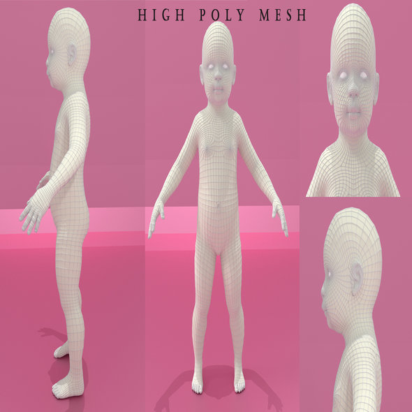 High poly kid - 3Docean 15487615