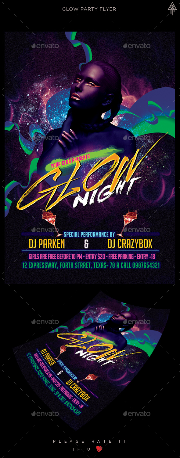 Glow Party Flyer - Clubs & Parties Events