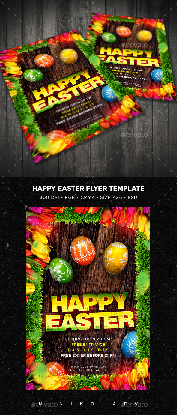 Happy Easter Flyer - Clubs & Parties Events