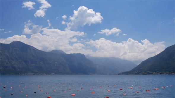 Mussel Farm In The Bay Of Kotor