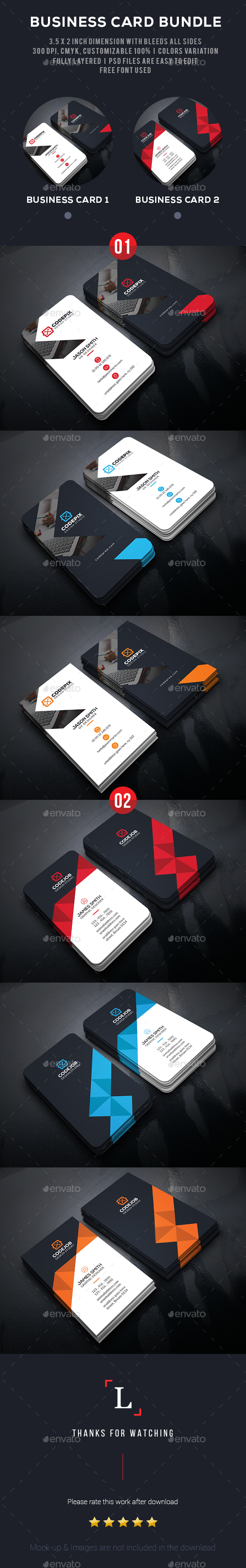 Business Card Bundle - Business Cards Print Templates