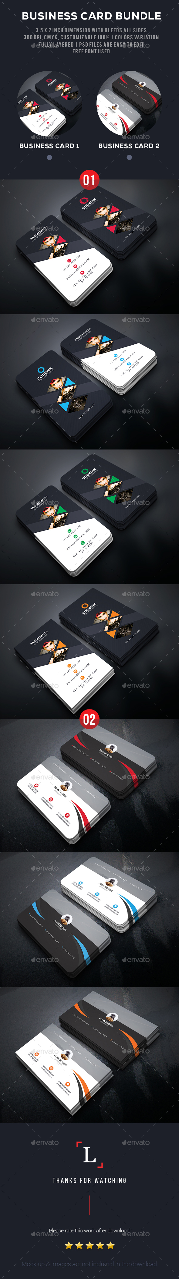 Photography Business Card Bundle - Business Cards Print Templates