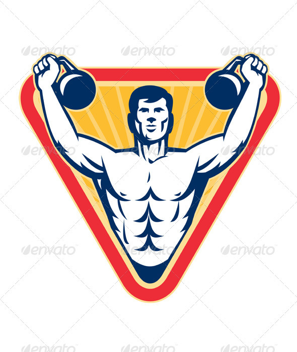 Kettlebell Exercise Weight Training Retro