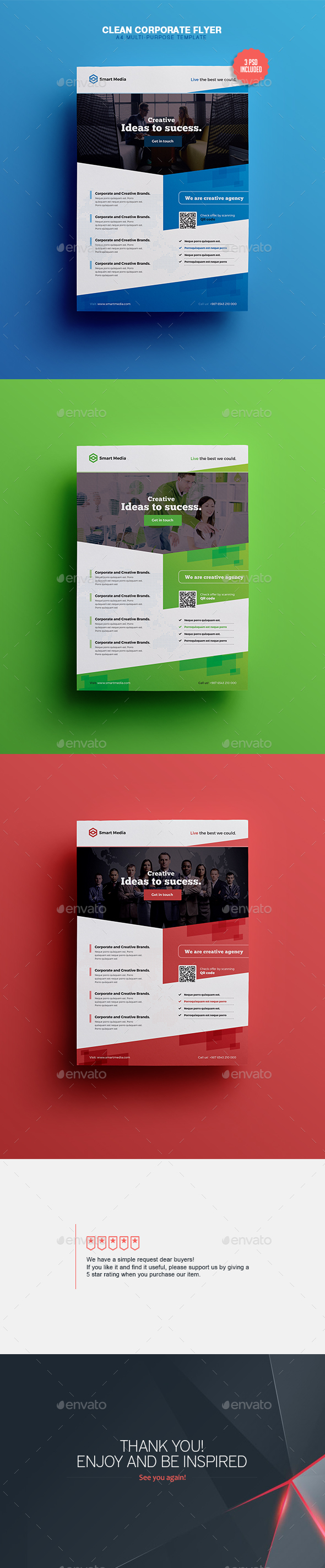 Clean & Corporate - A4 Flyer Template - Corporate Flyers