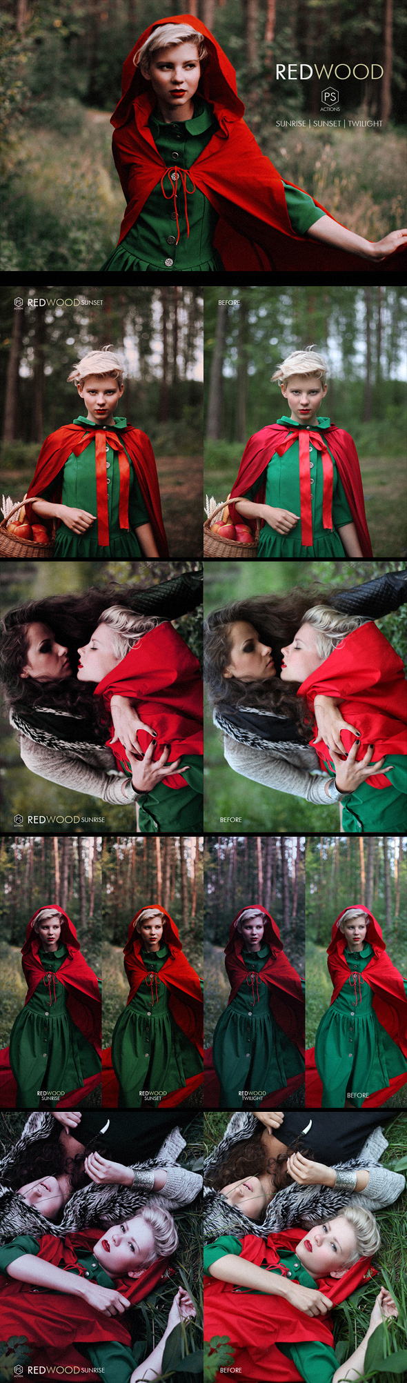 Redwood Fantasy Photoshop Actions - Photo Effects Actions