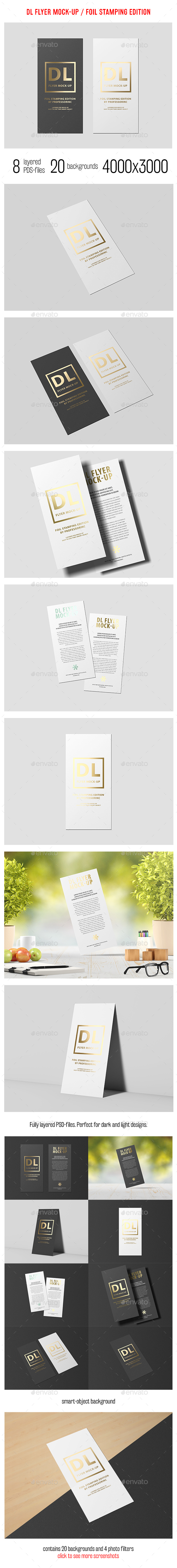 DL Flyer Mock-Up / Foil Stamping Edition - Flyers Print