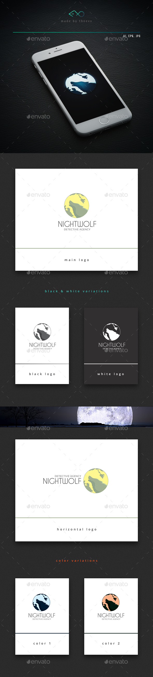 Nightwolf - Animals Logo Templates