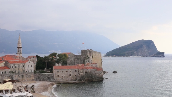 Budva's Old Town In Montenegro alt