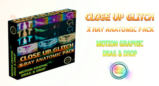 Closeup Glitch X Ray Anatomic pack