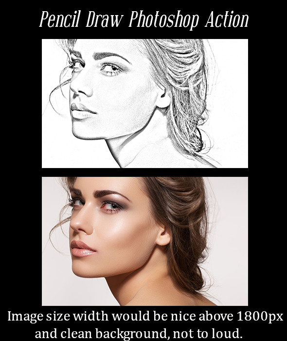 Pencil Draw Action - Actions Photoshop
