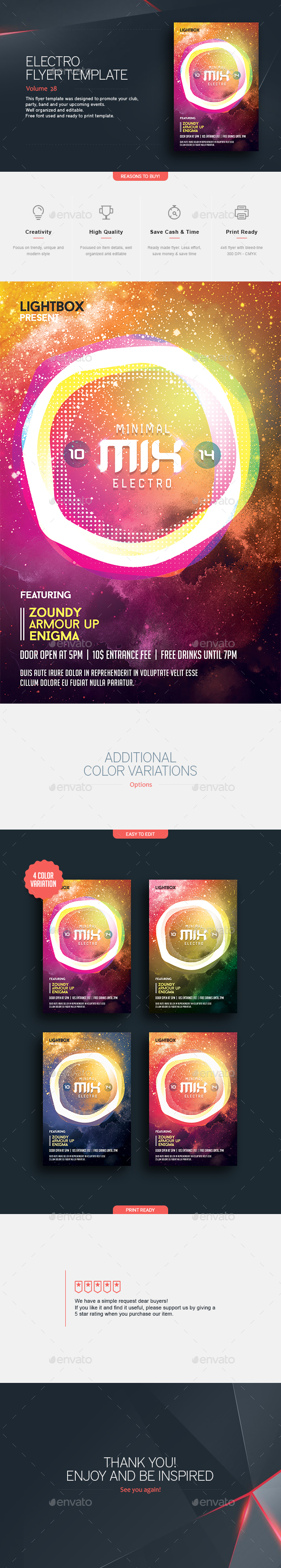 Minimal Mix - Flyer Template - Clubs & Parties Events