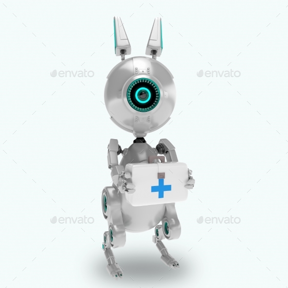 Robot Offers Medical Help - Characters 3D Renders
