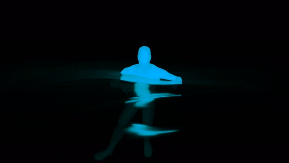 3d Man Swimming alt