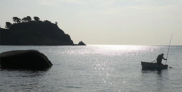 Sunny Day Fishing From a Little Boat