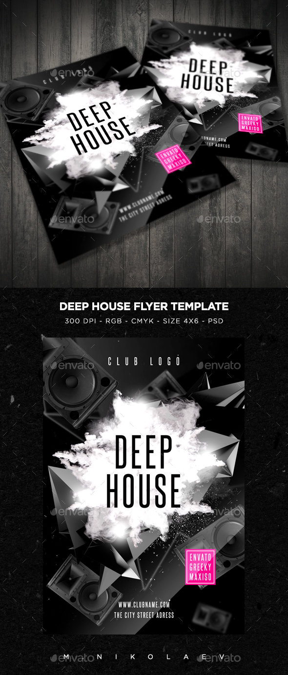 Deep House Flyer - Clubs & Parties Events