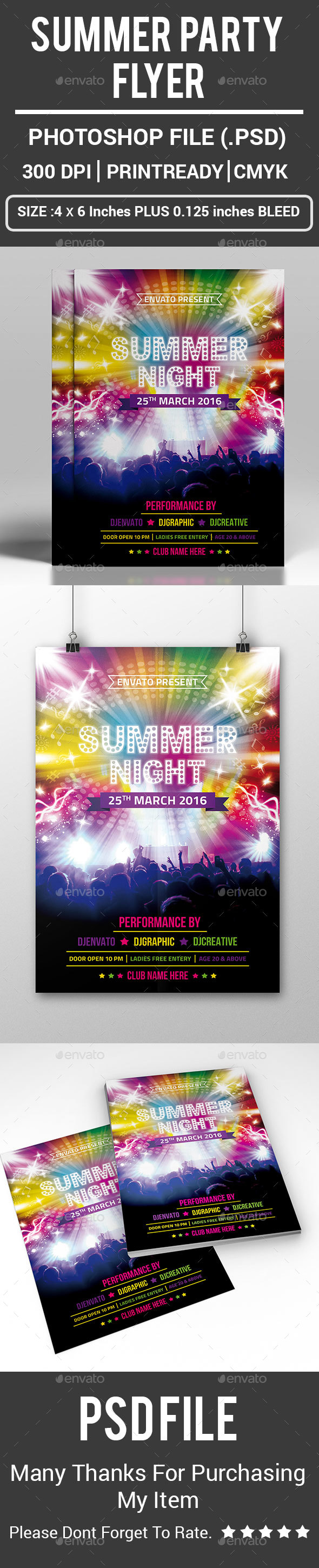 Summer Party Flyer - Clubs & Parties Events