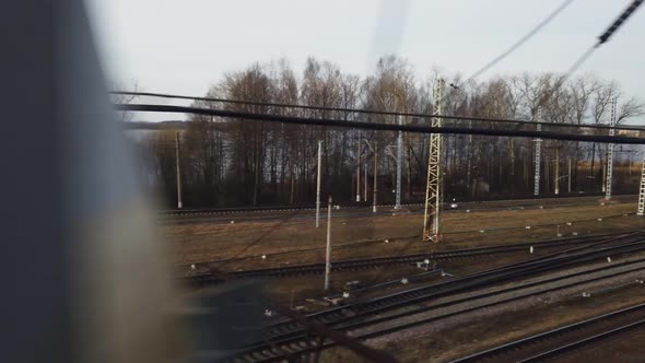 View From the Window of a High-speed Train on the Like