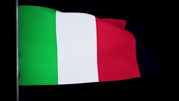 Italy Flag Animation 4k