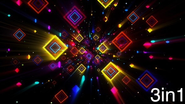 Abstract Colorful Square Background 4K