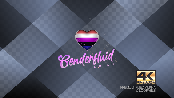 Genderfluid Gender Sign Background Animation 4k