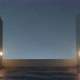 Concrete Cubic Towers With Shining Outdoor Spotlights - VideoHive Item for Sale