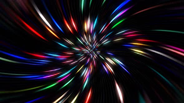 lines shape set of dots wave motion, colorful, on black background alt