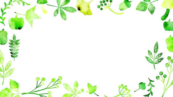 Botanical frame (green)