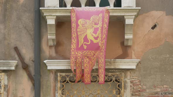 The Venetian coat of arms flag