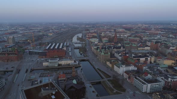 Aerial View of Malmö City