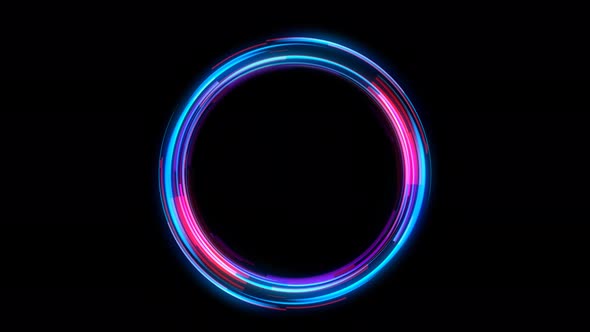 Abstract Tech Colorful Glow Circles