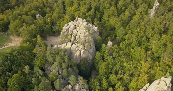 Dovbush Rocks in Bubnyshche - a Legendary Place, the Ancient Cave Monastery in Fantastic Boulders