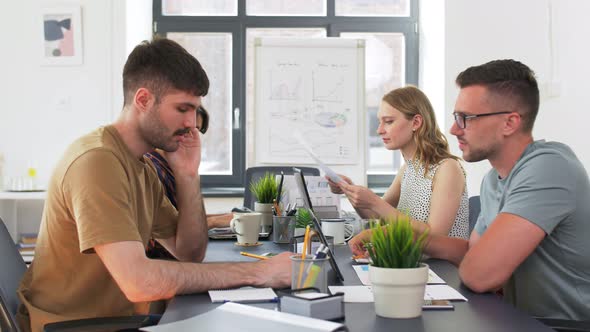 Business Team or Startuppers Working at Office alt