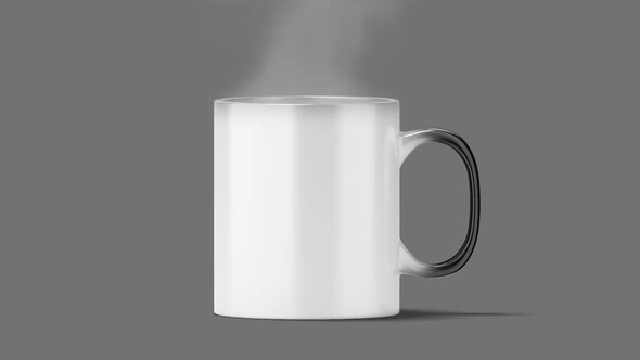 Blank magic mug mockup, black and white color,, Motion Graphics | VideoHive