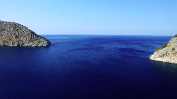 Cove, Blue Sea and Boats