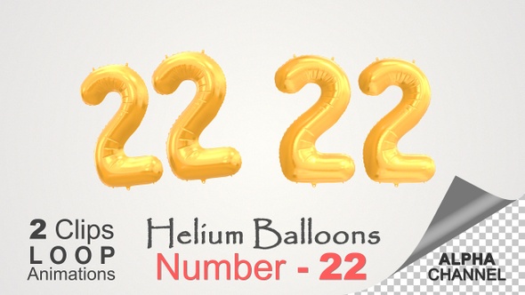 Celebration Helium Balloons With Number – 22