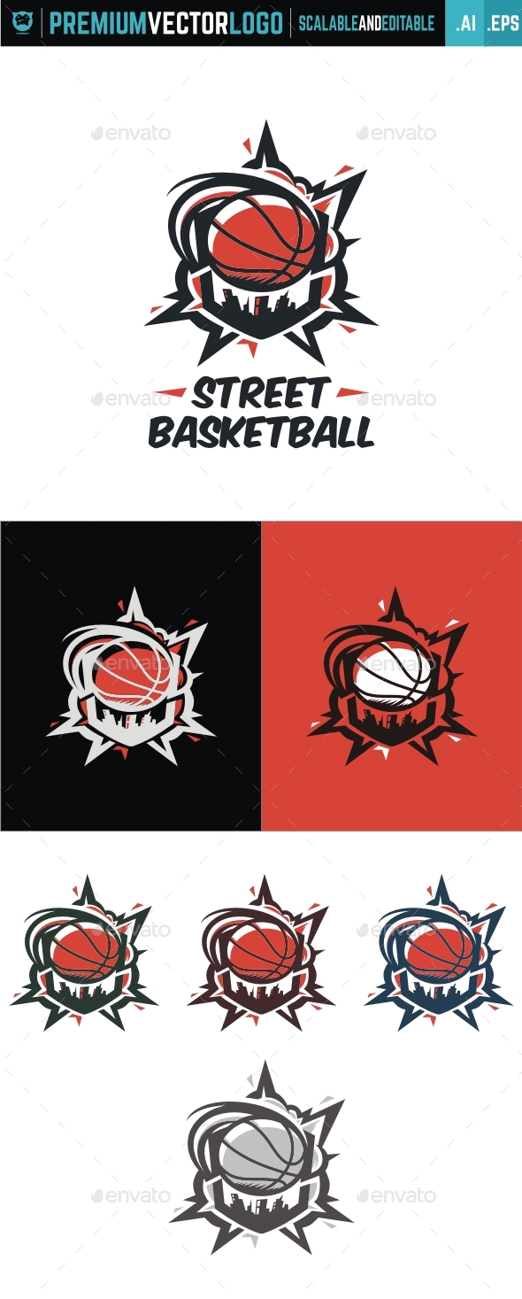 Street Baskeball - Objects Logo Templates