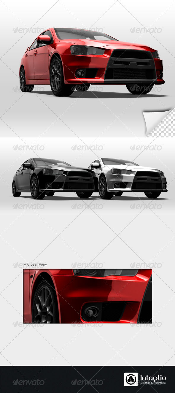 Red Rally Car Render 001 - 3D Renders Graphics