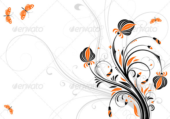 Floral background - Flourishes / Swirls Decorative