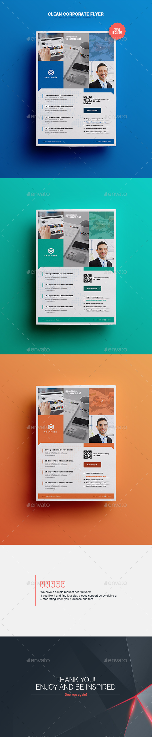 Clean & Corporate - A4 Flyer Template - Corporate Flyers
