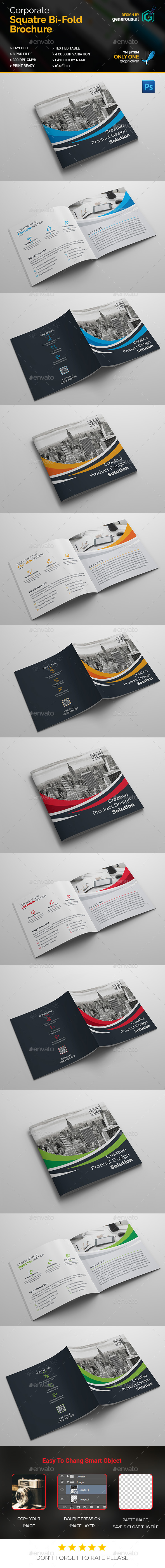 Square Bi-Fold Brochure - Corporate Brochures