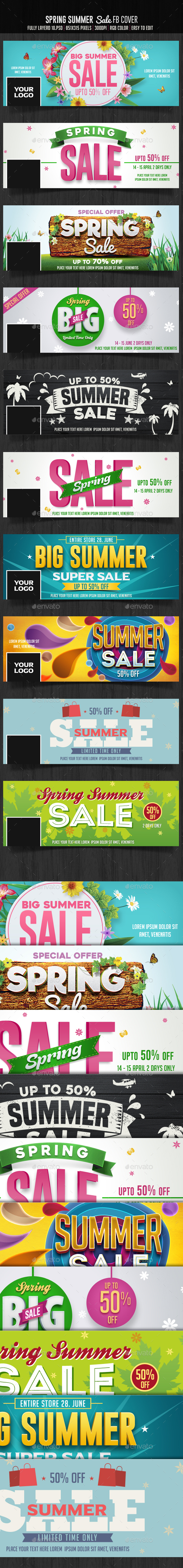 10 Spring Summer Sale Facebook Cover